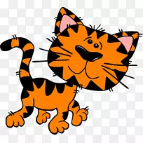 猫卡通剪贴画-幼崽剪贴画