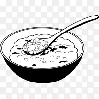 炒饭和豆类粥夹艺术-米饭剪贴画