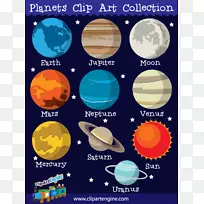九颗行星太阳系免费剪贴画序剪贴画