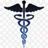 卡德修斯作为医护人员的象征，卡杜修斯作为医学剪贴画的象征-护士标志剪贴画。