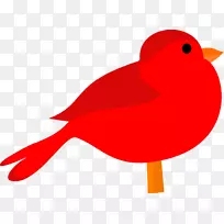 鸟类红色剪贴画-红色剪贴画