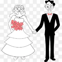 婚礼邀请函新郎剪贴画