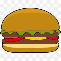 汉堡芝士汉堡素食汉堡卡通剪辑艺术汉堡剪贴画