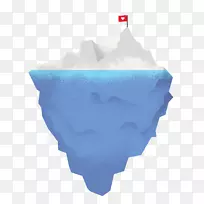 冰山剪贴画-冰山PNG透明
