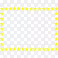 黄色区域图案-星型框架剪贴画