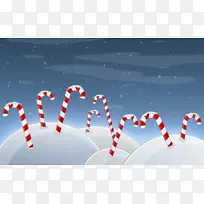 糖果手杖圣诞壁纸-圣诞节剪贴画雪