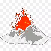火山剪贴画-火山PNG透明图像