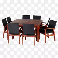 餐桌花园家具椅-户外家具PNG HD