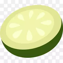 甜瓜绿色水果圈-瓜片