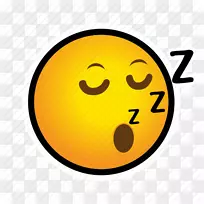 微笑表情符号-睡眠表情