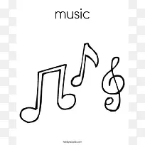 四音符剪贴画四分之一音符图片