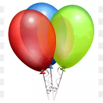 气球剪辑艺术-绿色庆典剪贴画