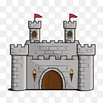 城堡剪贴画-城堡卡通