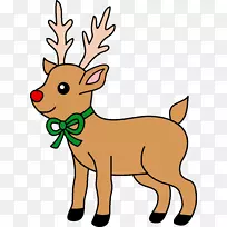 鲁道夫圣诞老人驯鹿圣诞剪贴画驯鹿剪贴画