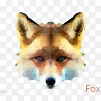 红狐夹艺术-艺术狐狸透明背景