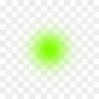绿圆光学错觉图案-绿光透明png
