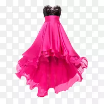 婚纱粉红色小黑裙PNG透明