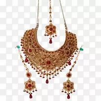 耳环珠宝金首饰设计项链-印度珠宝PNG PIC
