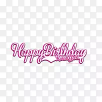 生日短信剪贴画-生日快乐，PNG透明
