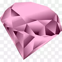 粉红钻石剪贴画-粉红钻石心PNG剪贴画