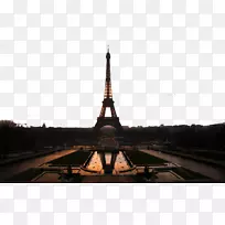 埃菲尔铁塔弧形展览大学地标-巴黎，法国埃菲尔