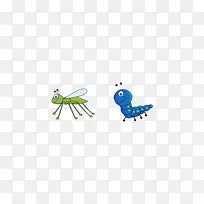卡通昆虫画.卡通蟋蟀
