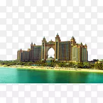 亚特兰蒂斯，棕榈塔阿拉伯卫城棕榈朱美拉酒店-迪拜风景