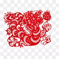 剪纸-剪纸龙爪
