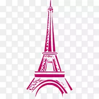 艾菲尔铁塔剪贴画-粉红色艾菲尔铁塔