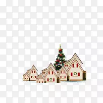 圣诞夜雪屋圣诞树-圣诞冰屋