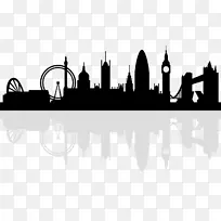 伦敦天际线剪影皇室-免费-黑色伦敦