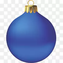圣诞装饰品蓝色圣诞剪贴画-圣诞装饰品PNG照片