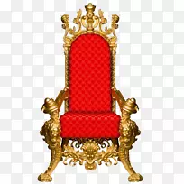 王座椅红金家具童话王座