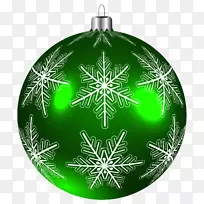 圣诞节装饰品，圣诞装饰，圣诞树剪贴画-圣诞绿色剪贴画