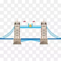 伦敦桥伦敦塔桥大本塔桥动画设计