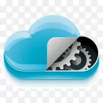 云计算业务灾难恢复软件作为一种服务？云、云计算、大数据、图标。