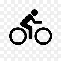 自行车道路自行车图标-卡通黑色健身房自行车标志