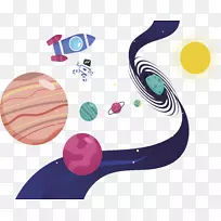 黑洞宇宙太空航天员宇宙飞船宇宙中的黑洞