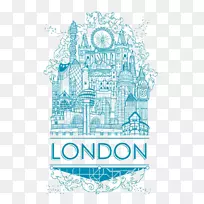 大本钟海报伦敦艺术插图-伦敦