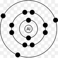 铝玻尔模型原子电子刘易斯结构
