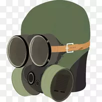 防毒面具绘制绿色防毒面具