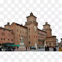 卡斯特洛埃斯蒂斯费拉拉大教堂城堡，雅斯特费拉拉宫，意大利风景图片a