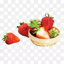 草莓果食红红草莓采摘图片材料