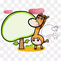 长颈鹿剪贴画-可爱的长颈鹿