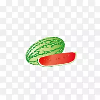 西瓜剪贴画.新鲜成熟西瓜