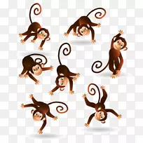 猴子黑猩猩卡通-可爱的猴子