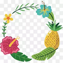 菠萝图标-黄色菠萝装饰盒
