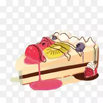 巧克力蛋糕crxe8me焦糖玉米饼短蛋糕手绘卡通巧克力蛋糕