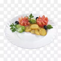 素食菜水果沙拉欧洲菜蔬菜水果沙拉盘