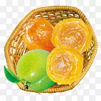 橙汁，蜜饯，橙子，苹果-杏